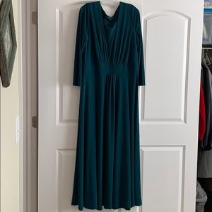 Long stretchy green forest dress